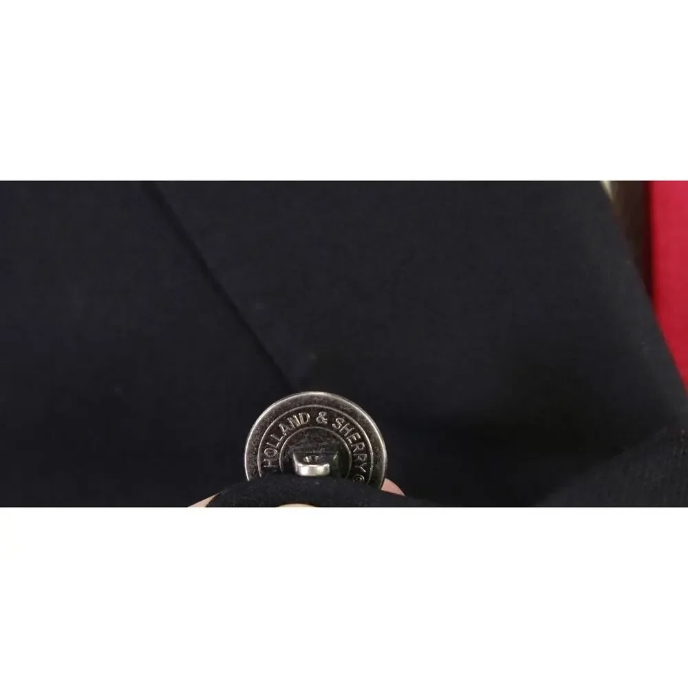 Custom Tailored Bespoke Solid Black 2-Btn Wool Suit 46R